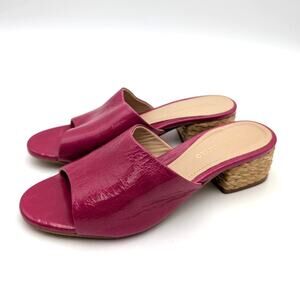 Paloma Barcelo Maiko Block Heel Slide Sandal Women's Fuchsia Size US7 EU37